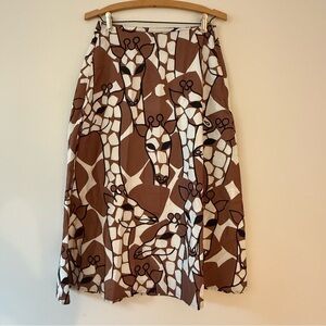 Anthropologie Corey Lynn Calter Laelia A-Line Midi Skirt Giraffe Size 4